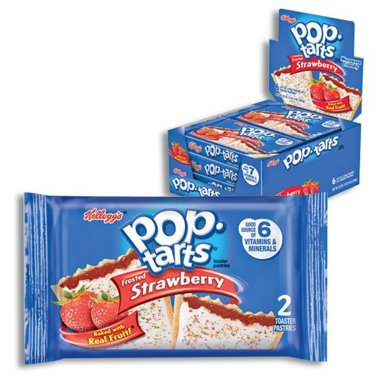 Parcel Bølle Før Kellogg's Pop-Tarts - Frosted Strawberry - 6ct Display Box