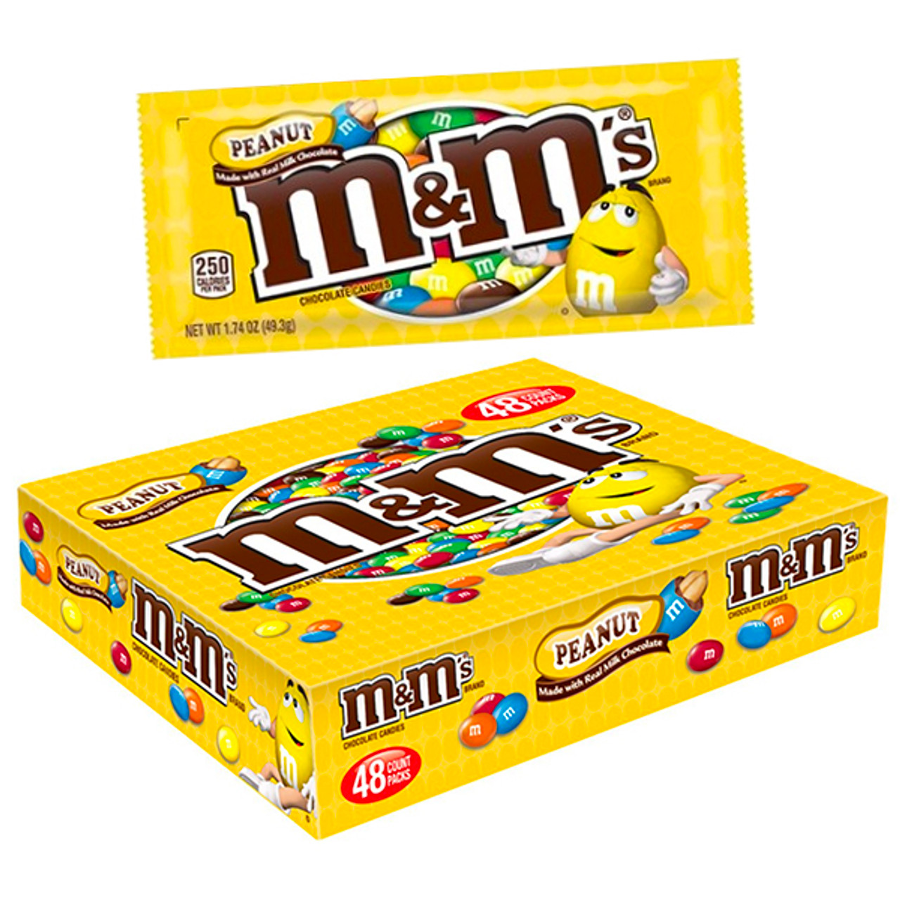 M&M'S Peanut Butter Milk Chocolate Candy, Full Size, 1.63 oz Bag