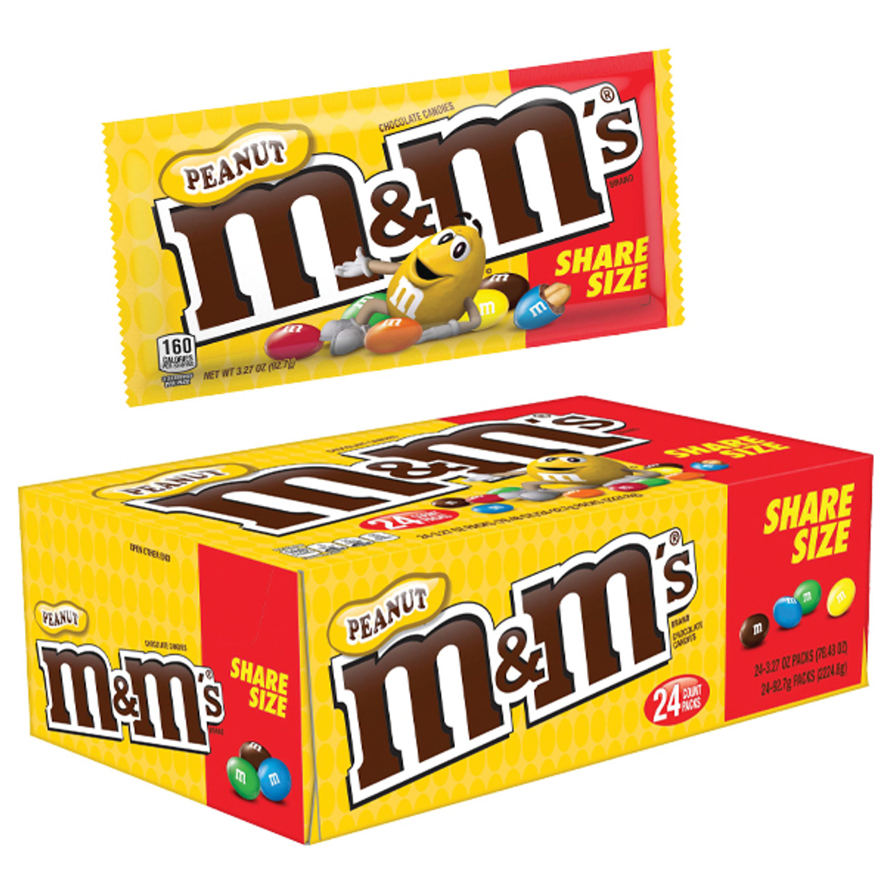 M&M's ® Milk Chocolate Candies Plain Sharing Size - 24 / Box