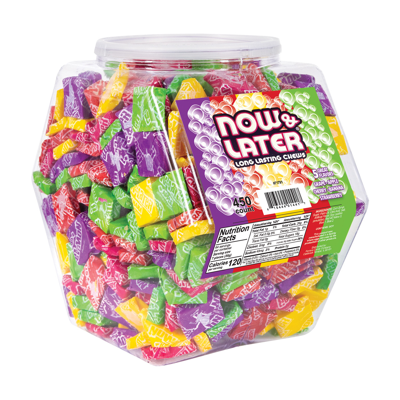 Now and Later Candy Chews - Bulk Display Tub