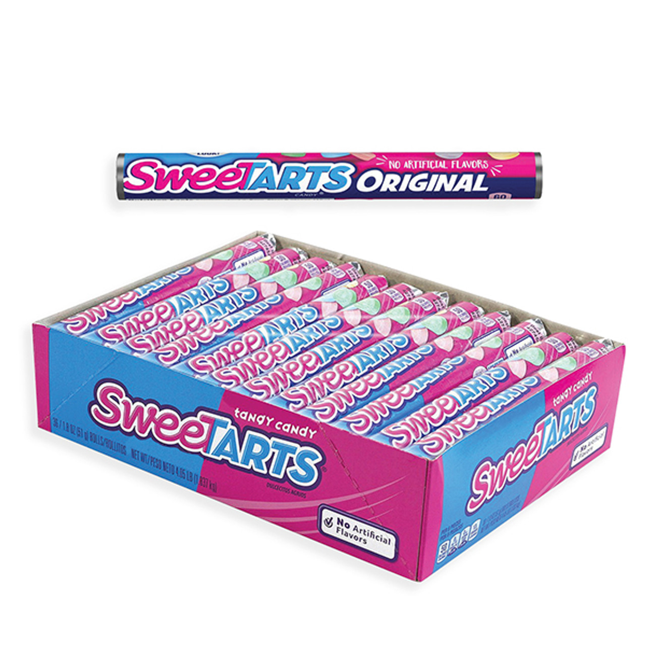 SweeTarts Chewy Sours Candy Rolls: 24-Piece Box