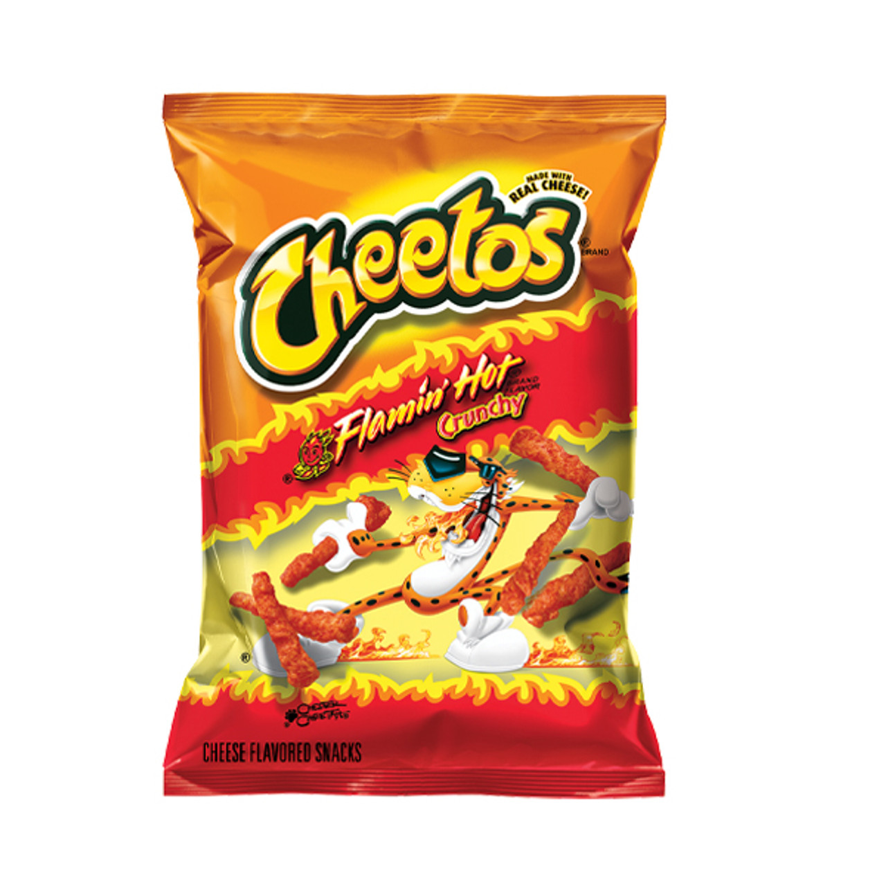 Cheetos Flamin Hot Crunchy Cheese Flavored Snacks 2 Ounce Bags 12ct Box 