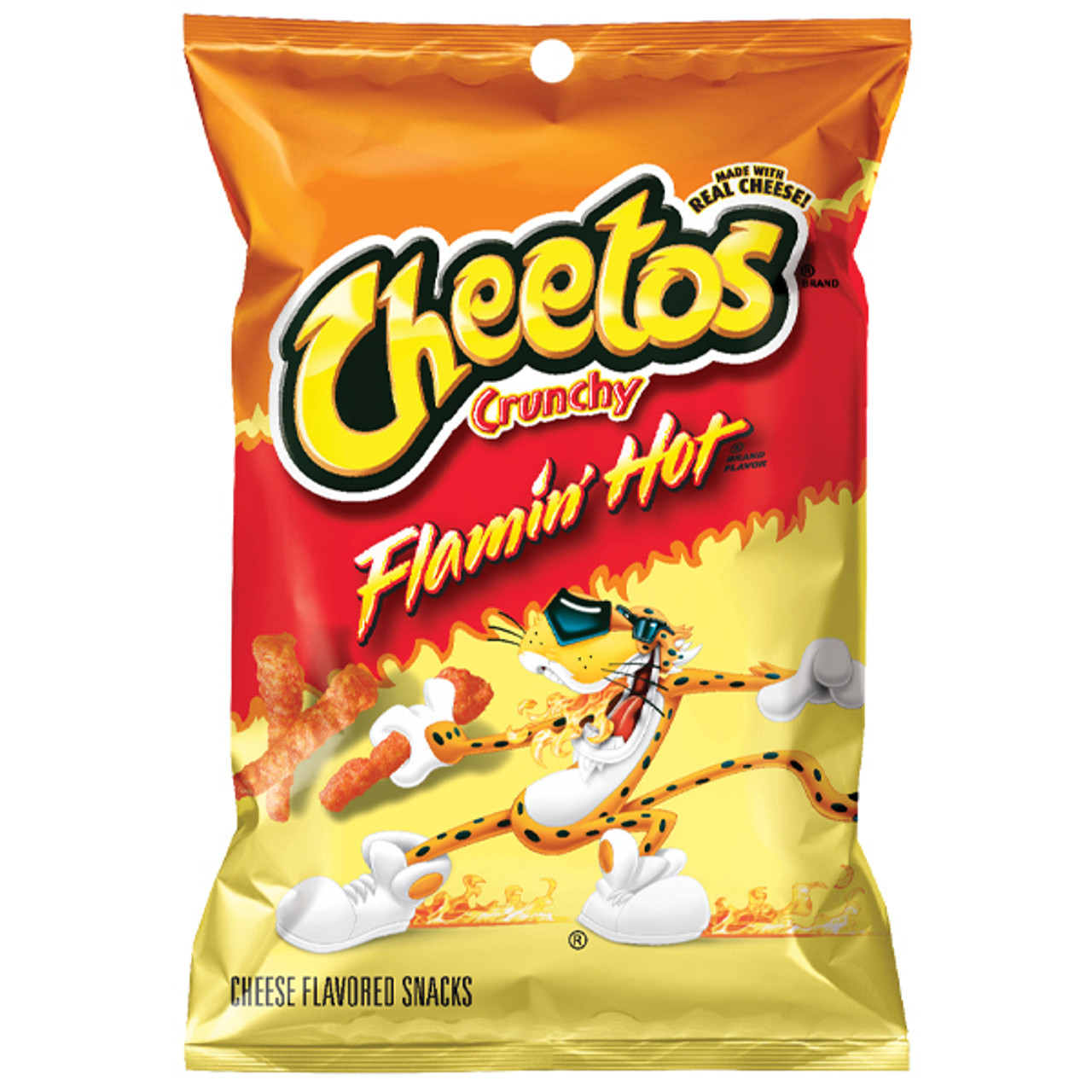 Cheetos Crunchy Flamin' Hot Cheese Flavored Snacks, 3.5 oz Bag 