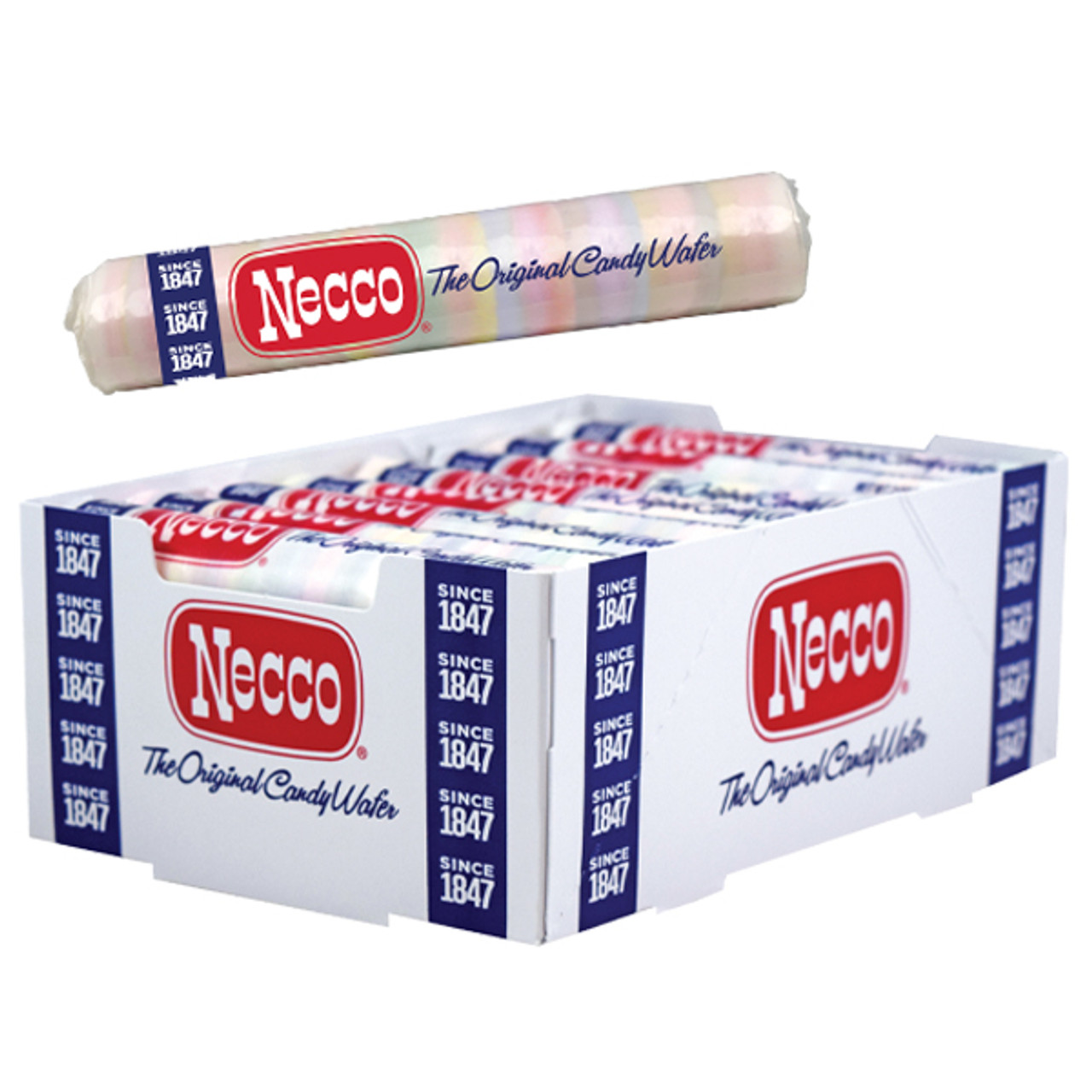 N　Nescafe JNPCR-2001 CAMELCO RECORDS Necco Original Candy Wafer Rolls - 24ct Display Box