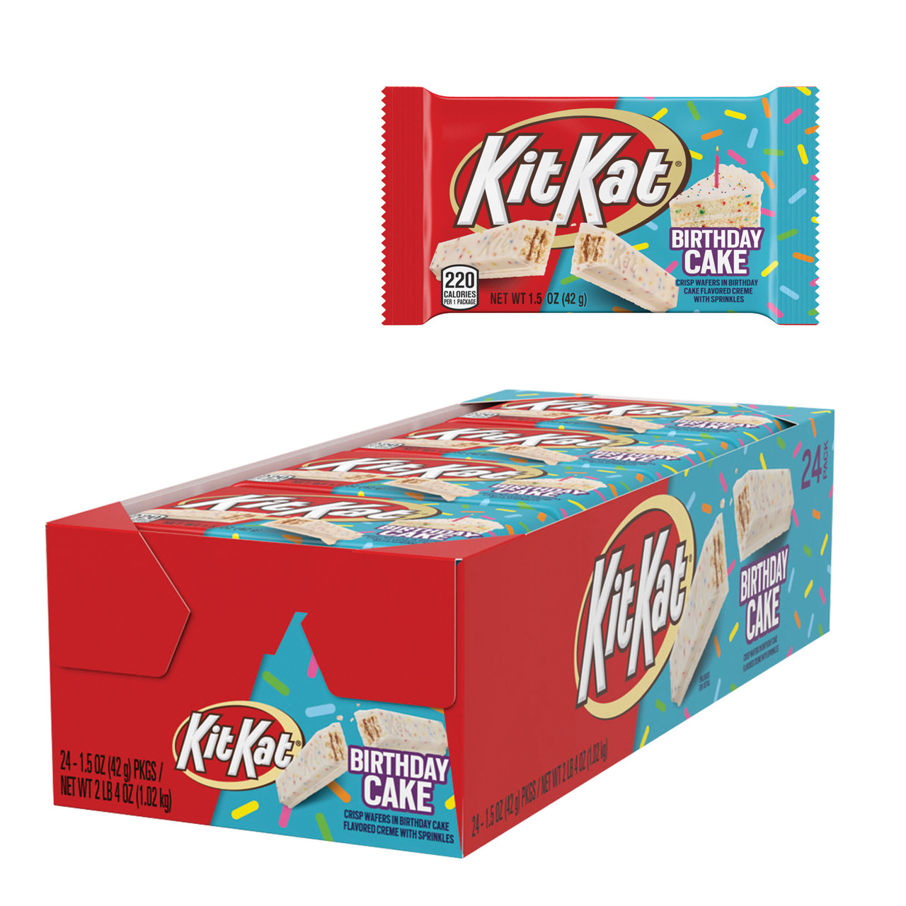 Kit Kat Birthday Cake Bars - 24ct Display Box