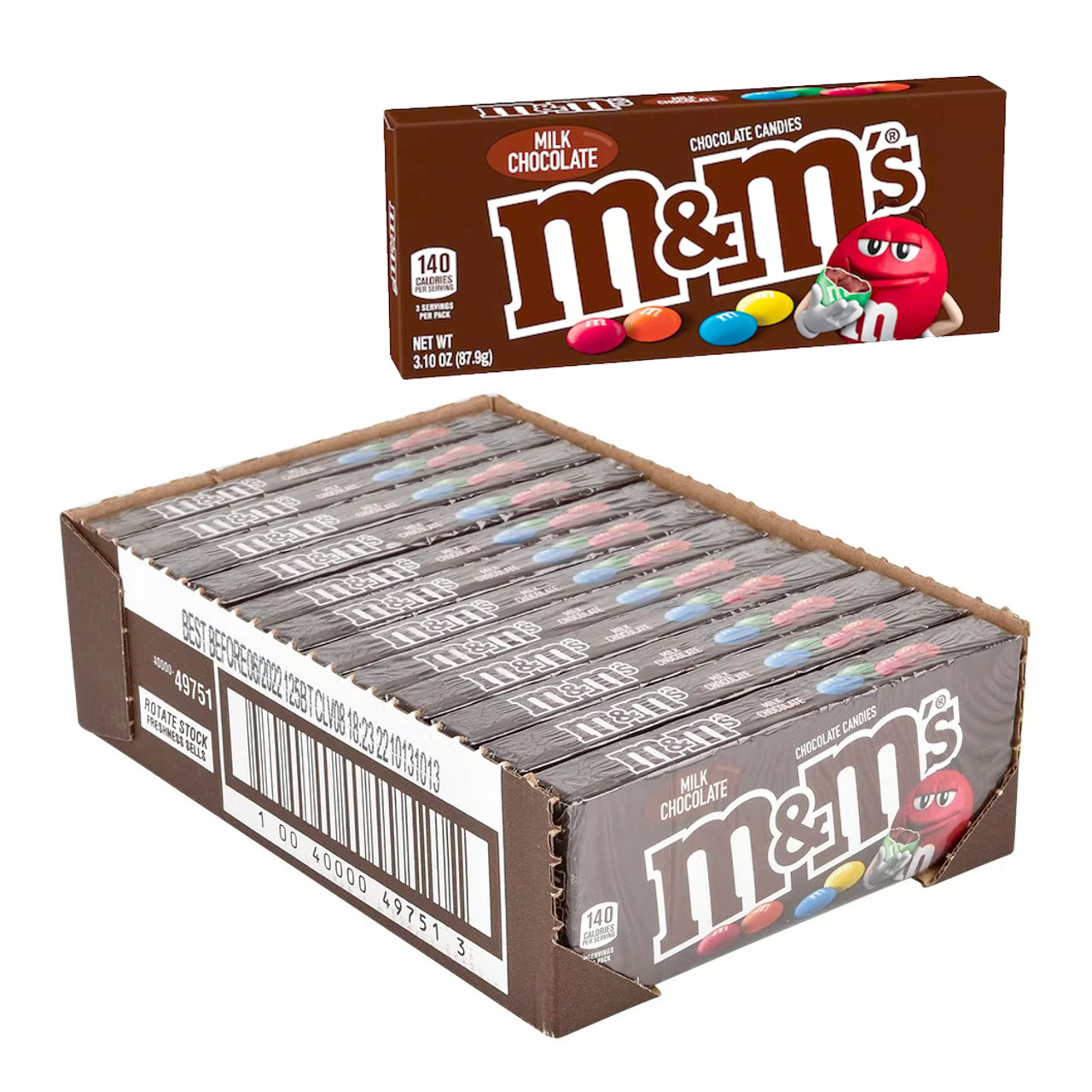 Theater Box Candy - M&M's Milk Chocolate - 12ct Display Box