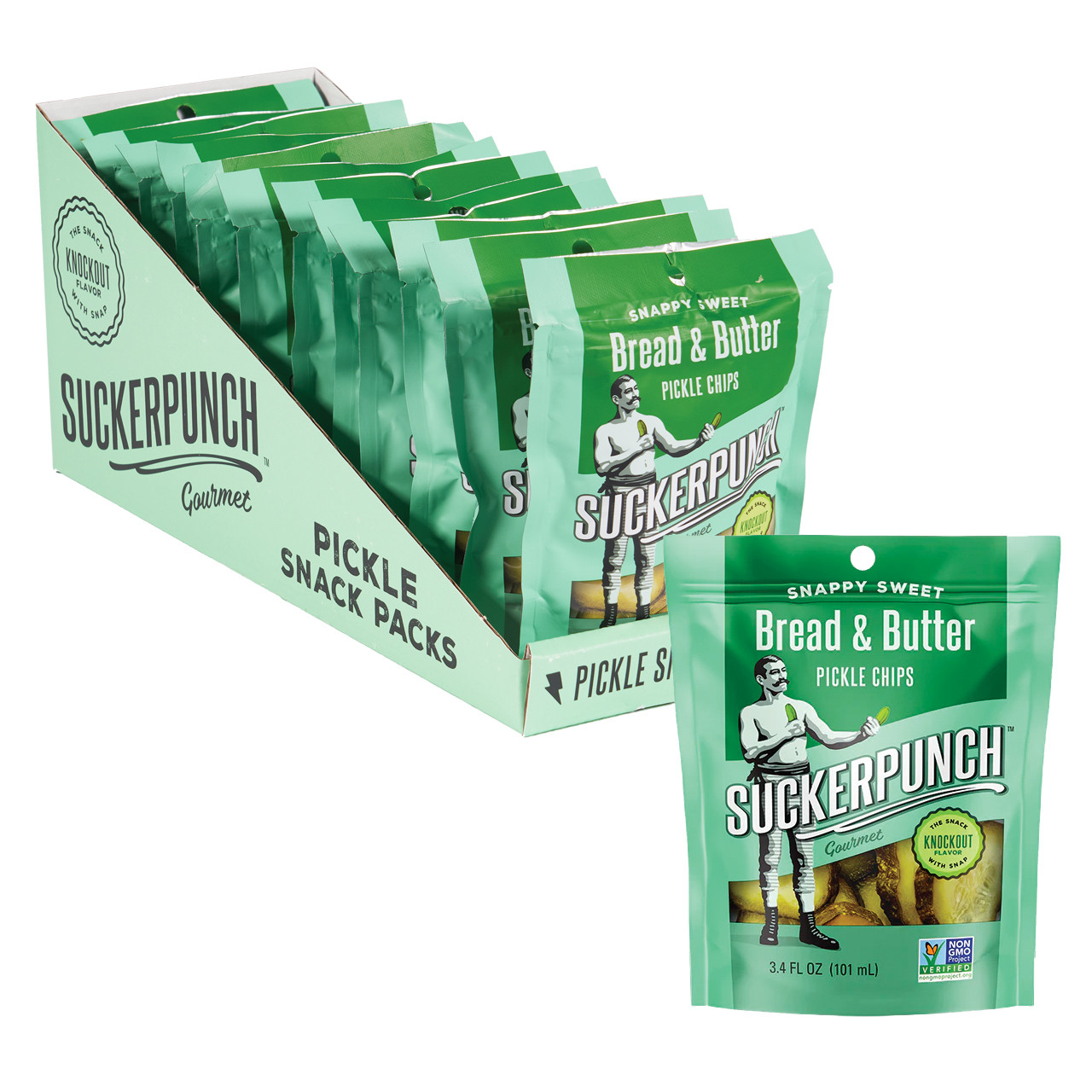 Suckerpunch Gourmet Pickle Chips - Snappy Sweet Bread & Butter
