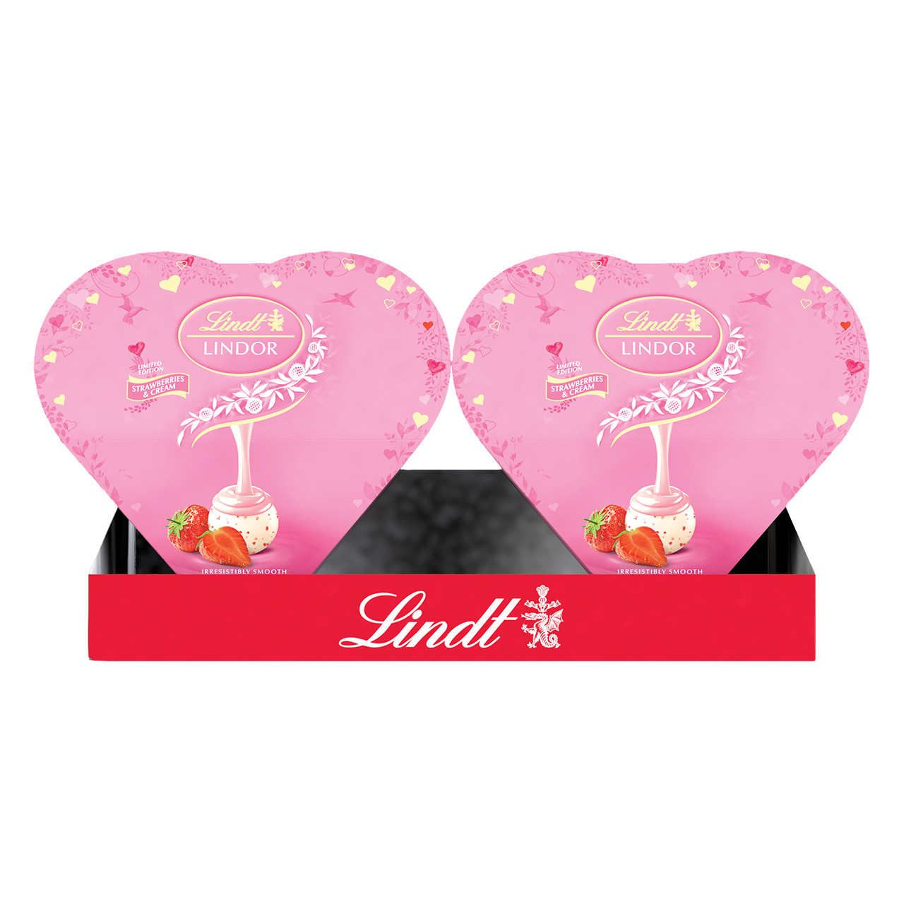 Lindt Lindor Friend Heart - Strawberries and Cream - 8ct Display