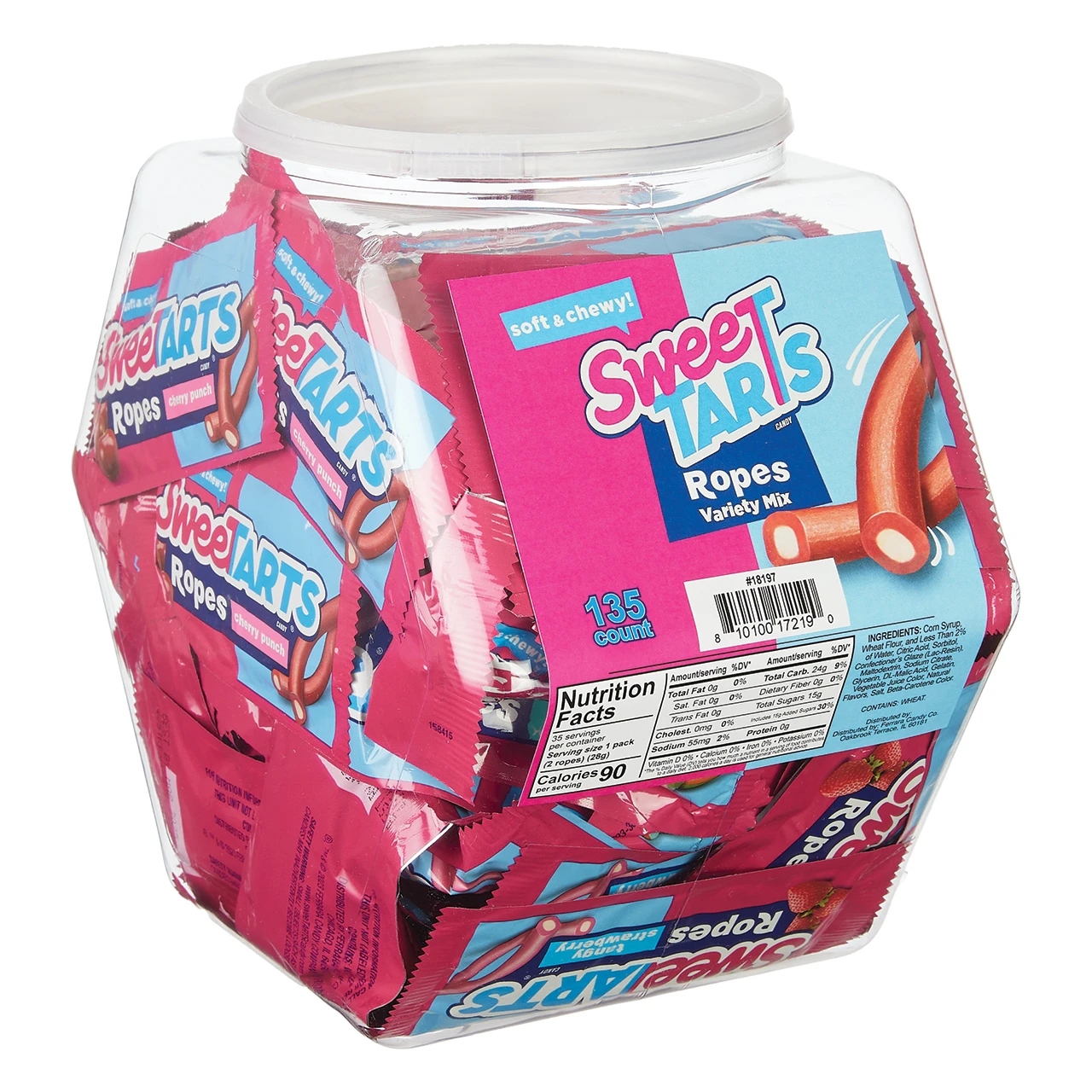 Sweetarts Ropes Variety Mix - Bulk Display Tub - 135ct