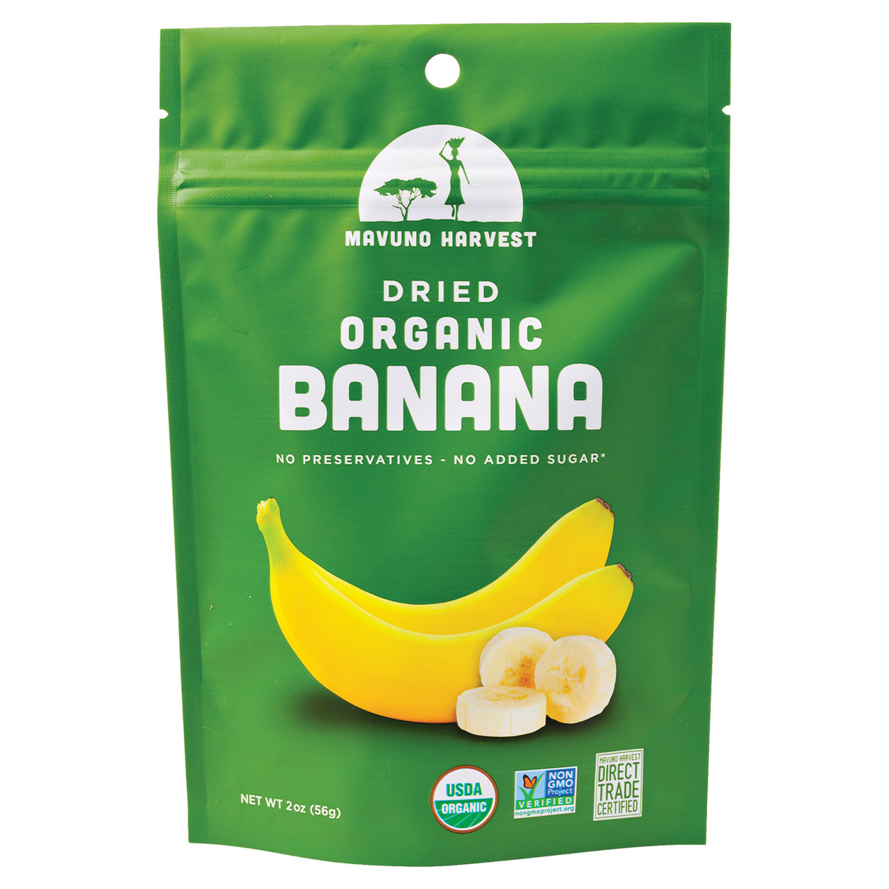 Mavuno Harvest Organic Dried Fruit - Banana - 2oz Bag