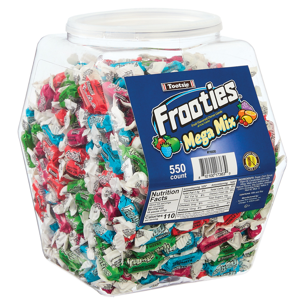 Tootsie Frooties Mega Mix -Bulk Display Tub - 550ct