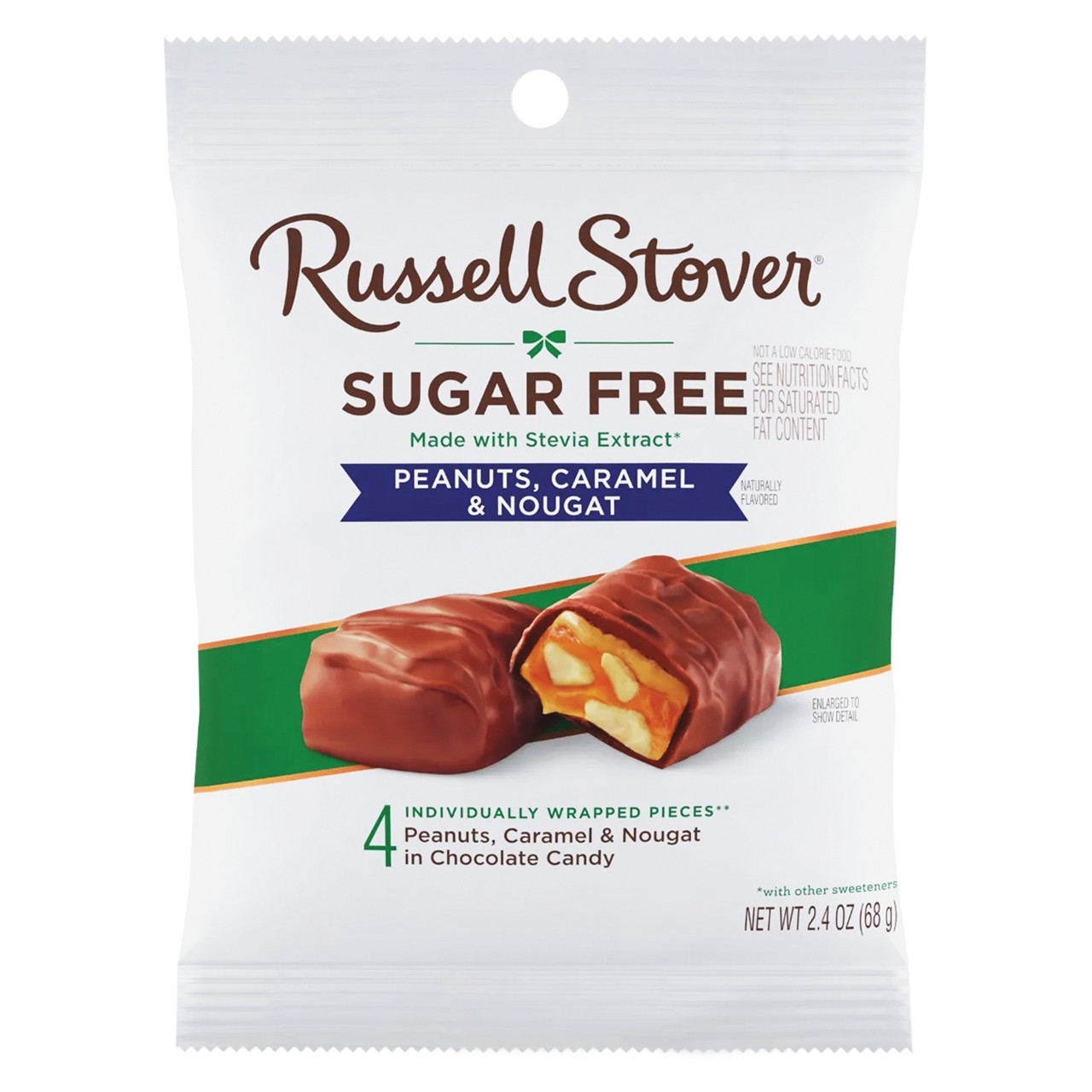 Russell Stover Sugar-Free Peanut Caramel & Nougat – 2.4oz Bags