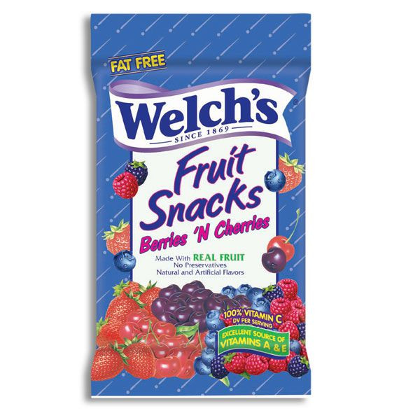Welch's Fruit Snacks Berries 'n Cherries 2.25 Ounce Bag