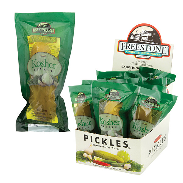Freestone Jumbo Pickles Garlic Kosher Dill 12ct Display Box