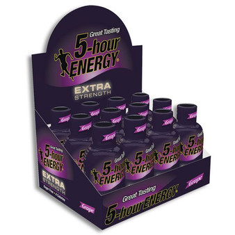 5 Hour Energy Shots - Grape - Extra Strength - 12ct Display Box