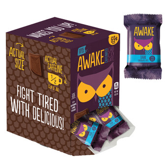 Awake Caffeinated Dark Chocolate Bites - 50ct Display Box
