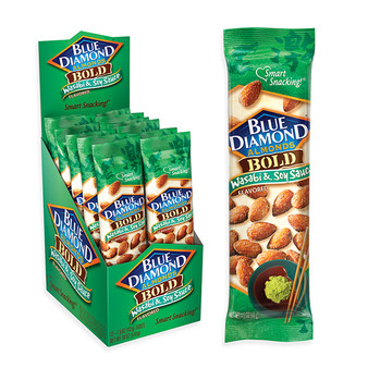 Blue Diamond Almonds - Wasabi and Soy - 12ct Display Box