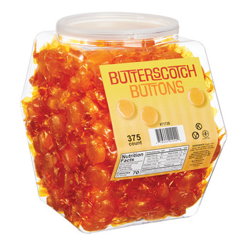 Butterscotch Buttons Hard Candy - Bulk Display Tub - 375ct