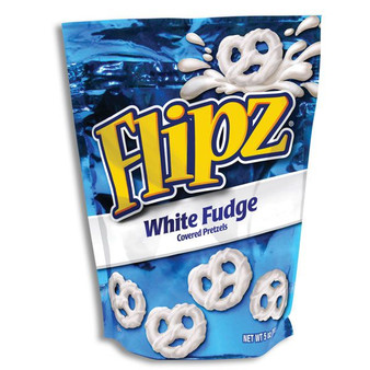Flipz Covered Pretzels - White Fudge - 5 Ounce Bags - 6ct Box