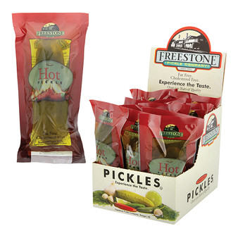 Freestone Jumbo Pickles - Hot and Spicy - 12ct Display Box