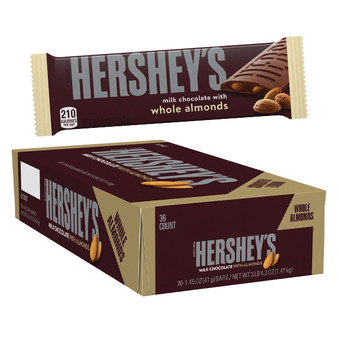Hershey's Milk Chocolate with Almonds Bars - 36ct Display Box