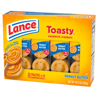 Lance Toasty Cracker Sandwiches - Peanut Butter - 8ct Display Box