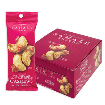Sahale Snacks Pomegranate Vanilla Flavored Cashews Glazed Mix - 9ct Display Box