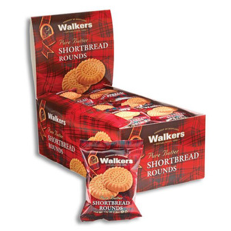 Walker's Pure Butter Shortbread Cookies - Rounds - 22ct Display Box