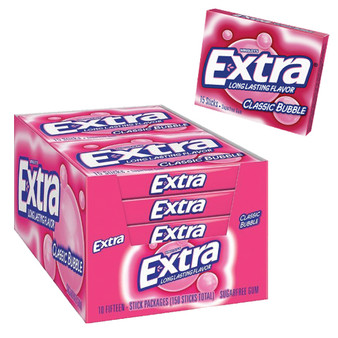 Wrigley's Extra Gum - Classic Bubble - 10ct Display Box