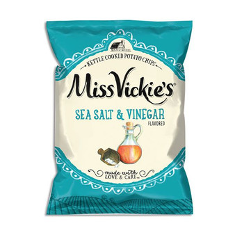 Miss Vickie's Salt and Vinegar Kettle Cooked Potato Chips - 1.38 Ounce Bags - 12ct Box