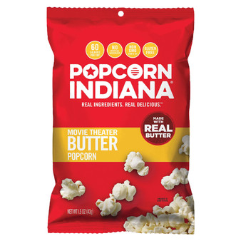 Popcorn Indiana - Movie Theater Butter - 1.5 Ounce Bags - 6ct Display Box