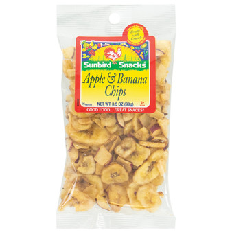 Sunbird Snacks - Apple and Banana Chips - 12ct Box