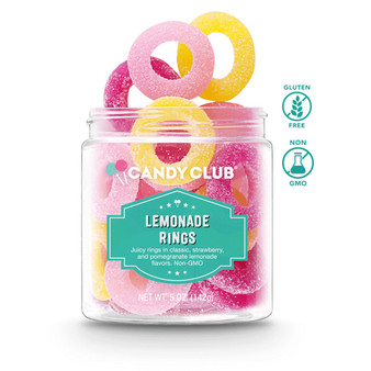 Candy Club Lemonade Rings Gummies - 5oz - 6ct