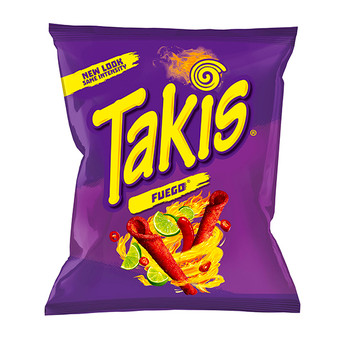 Takis Fuego Hot Chili & Lime Rolled Tortilla Chips - 4 Ounce Bags - 6ct