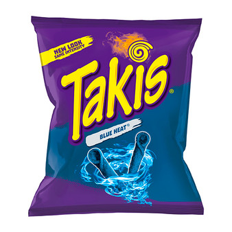 Takis Blue Heat Hot Chili Rolled Tortilla Chips - 4 Ounce Bags - 6ct