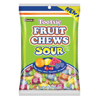 Tootsie Sour Fruit Chews - 7 Ounce Bags - 8ct Box