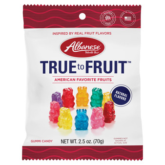 Albanese 10 Flavor True to Fruit Gummi Bears - 2.5 Ounce Bags - 12ct Box