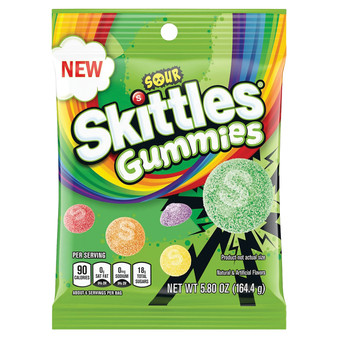 Skittles Gummies Soft Candy - Sour - 12ct Box