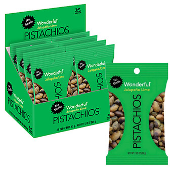 Wonderful No Shell Pistachios - Jalapeno Lime - 8ct Display