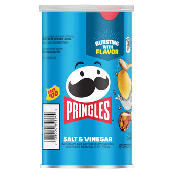 Pringles Grab and Go Cans - Salt & Vinegar - 2.5 Ounce Cans - 12ct Box 1