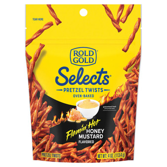 Rold Gold Selects Pretzel Twists - Flamin' Hot Honey Mustard - 4 Ounce Bags - 8ct