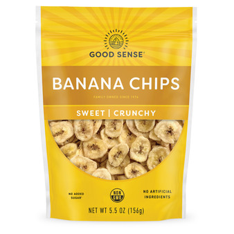 Good Sense Dried Banana Chips - 5.5oz Bag - 12ct