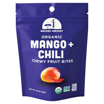 Mavuno Harvest Organic Chewy Fruit Bites - Mango & Chili - 1.94oz Bag - 8ct