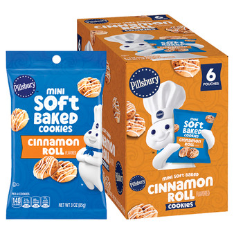 Pillsbury Soft Baked Mini Cookies - Cinnamon Roll - 6ct Display Box