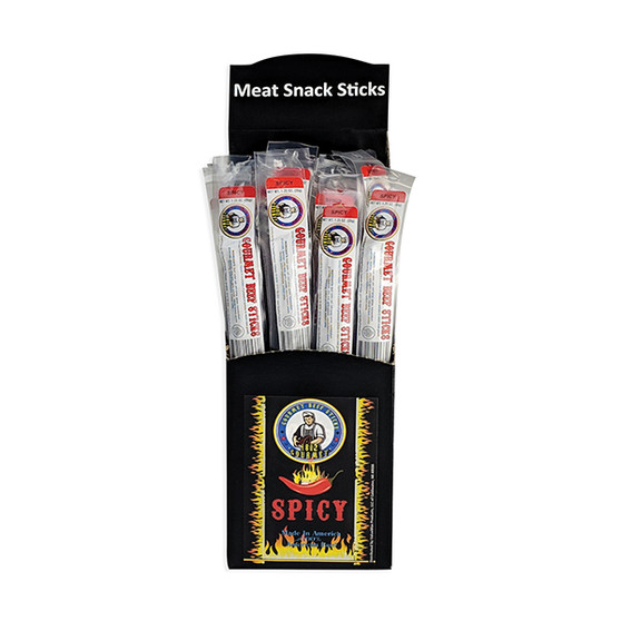 1812 Gourmet Beef Snack Sticks - Spicy - 24ct Display Box