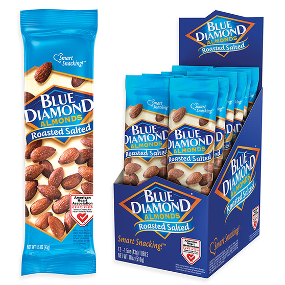 Blue Diamond Almonds - Roasted Salted - 12ct Display Box