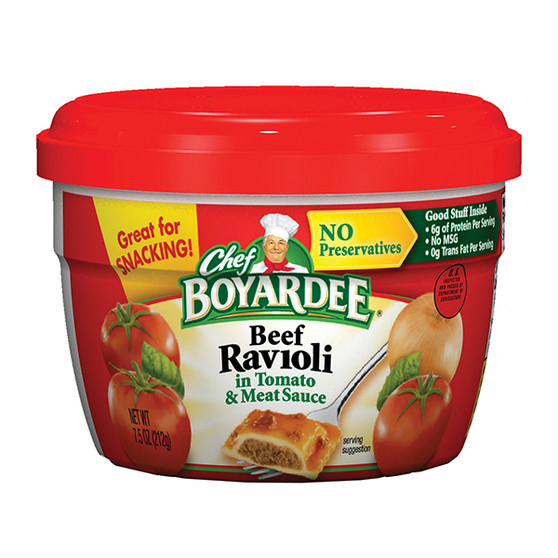 Chef Boyardee Microwavable Cup - Beef Ravioli in Tomato and Meat Sauce - 12ct Display Box