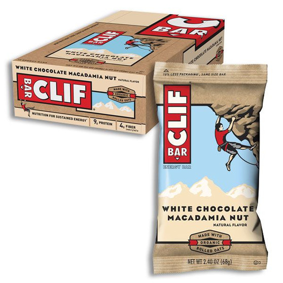 Clif Energy Bars - White Chocolate Macadamia Nut - 12ct Display Box