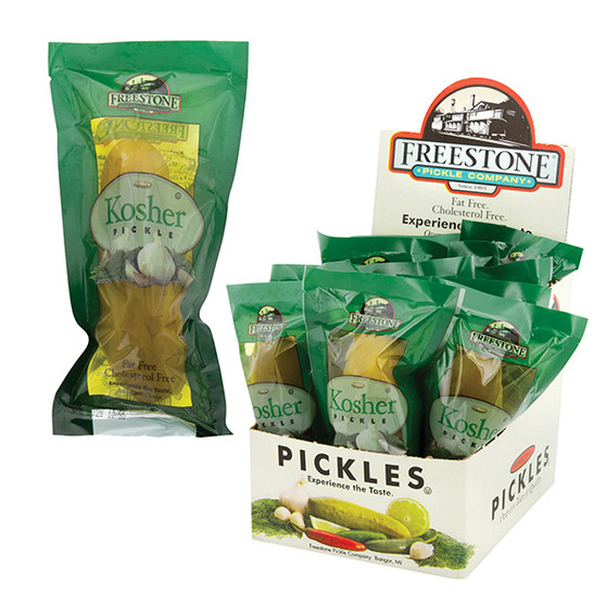 Freestone Jumbo Pickles - Garlic Kosher Dill - 12ct Display Box