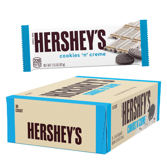 Hershey's Cookies 'n' Creme Candy Bars - 36ct Display Box